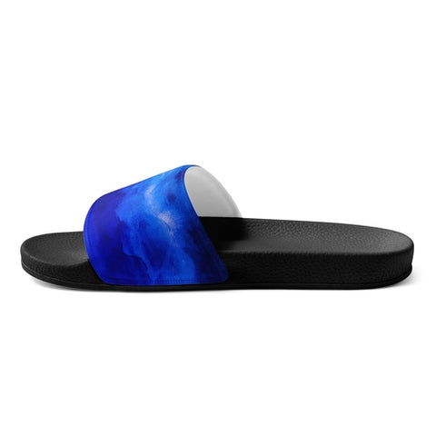 Women’s Slides Blue Denim Sky Pattern
